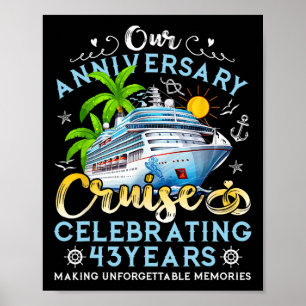 Glückliches Jubiläum Kreuzfahrt zum Feiern von 43 Poster