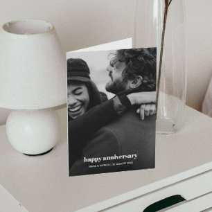 Glückliches Jubiläumsfoto Trendy Romantische Karte