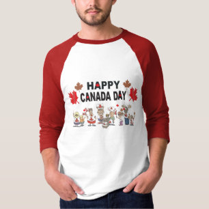 Glückliches Kanada-Tagest-shirt T-Shirt