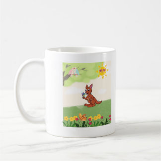 Glückliches Känguru im Wald Kaffeetasse