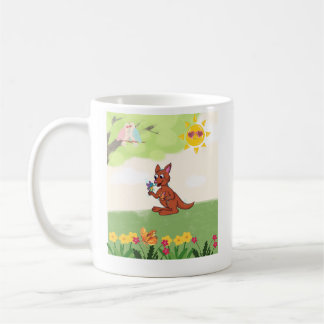 Glückliches Känguru im Wald Kaffeetasse