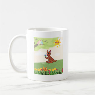 Glückliches Känguru im Wald Kaffeetasse
