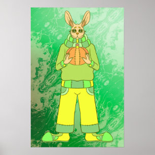Glückliches Kaninchen Poster