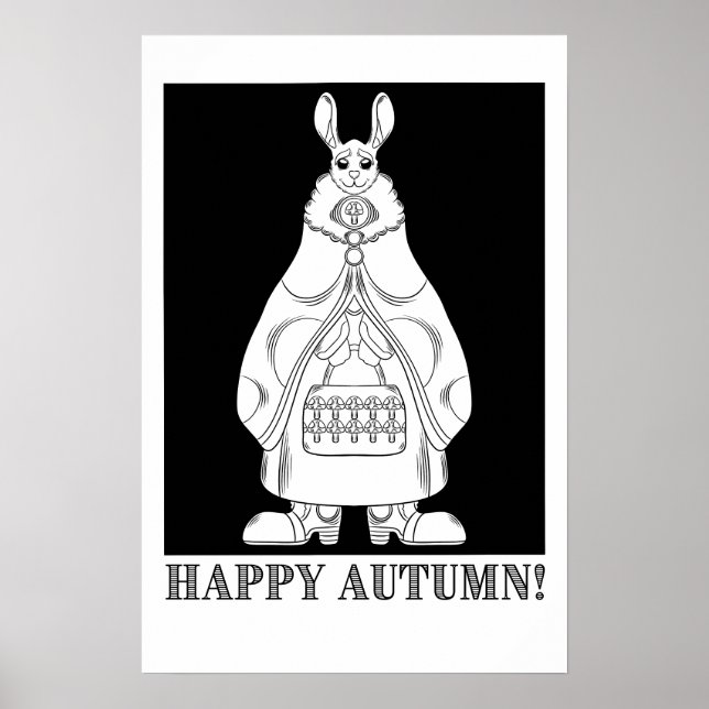 Glückliches Kaninchen Poster (Vorne)