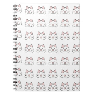 Glückliches Kawaii-Katzengesicht-Muster Notizblock