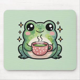 Glückliches Kawaii-Matcha-Frosch-Mauspad Mousepad
