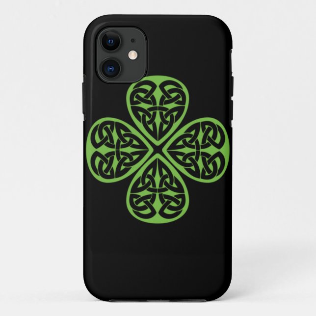 Glückliches keltisches Blatt-Kleeblatt iphone4 des Case-Mate iPhone Hülle (Rückseite)