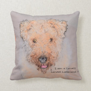 Glückliches Kissen Hund Lakeland-Terriers