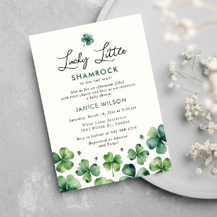Glückliches Kleeblatt St. Patrick Babyparty Einladung