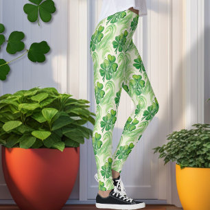 Glückliches Kleeblatt Vierblättriges Kleeblatt St. Leggings