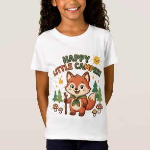 Glückliches kleines Camper süßes Fuchs T-Shirt