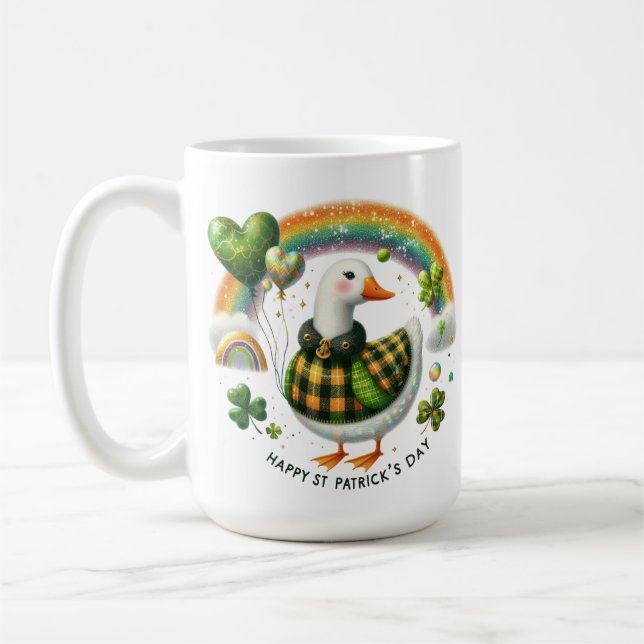 Glückliches kleines Entlein - St. Patrick's Day Kaffeetasse (Links)