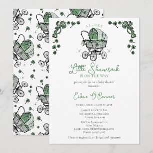 Glückliches Kleines Kleeblatt St. Patrick Baby Sho Einladung