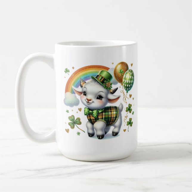 Glückliches kleines Ziege Kaffeetasse (Links)
