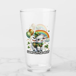 Glückliches kleines Ziege -St. Patrick’s Day  Glas