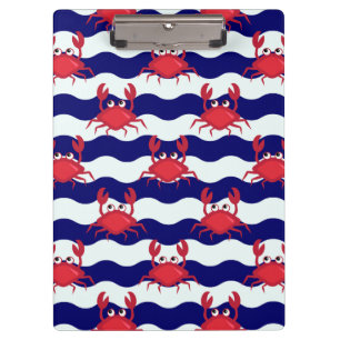 Glückliches Krabben-Muster Klemmbrett