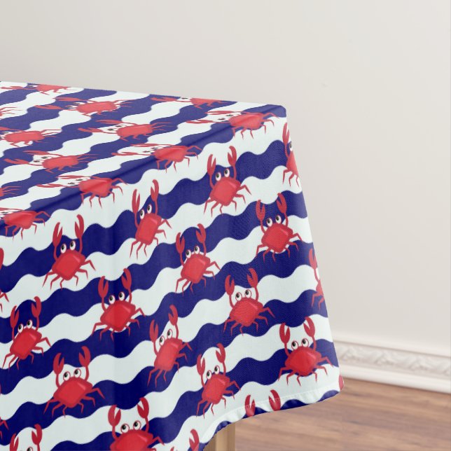 Glückliches Krabben-Muster Tischdecke (Beispiel)