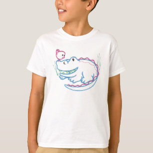 Glückliches Krokodil und Vogel T-Shirt