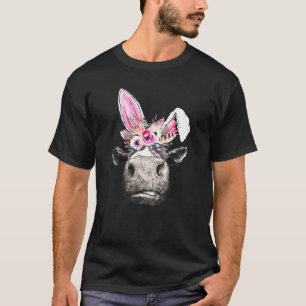 Glückliches Kuh-Osterhase-Ei für Kinder Jungen Mäd T-Shirt
