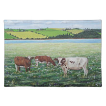 Glückliches Kuh-Tischset