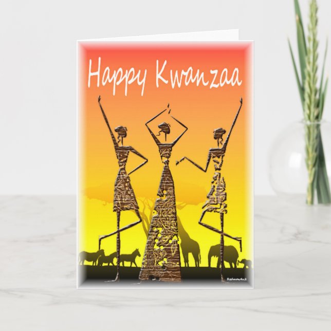 Glückliches Kwanzaa Feiertagskarte (Vorderseite)