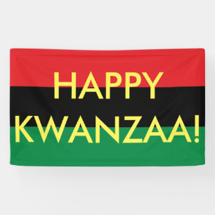 Glückliches Kwanzaa Red Black Green RBG UNIA Flag Banner