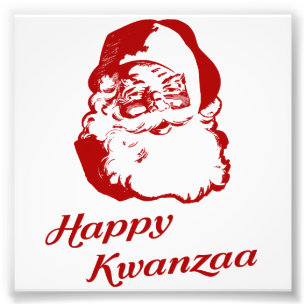 Glückliches Kwanzaa-Weihnachten Weihnachtsmann Fotodruck