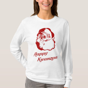 Glückliches Kwanzaa-Weihnachten Weihnachtsmann T-Shirt