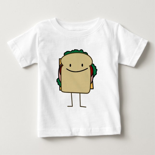 Glückliches lächelndes Sandwich - Klassiker Baby T-shirt (Vorderseite)