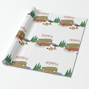 glückliches Lager Geschenkpapier
