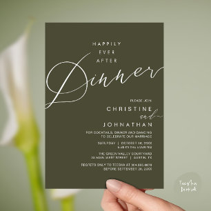 Glückliches Leben nach dem Hochzeitsdinner Einladung