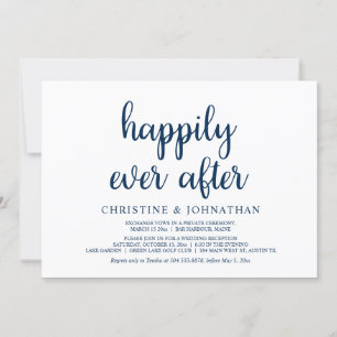 Glückliches Leben Nach Der Hochzeit Elopement Part Einladung
