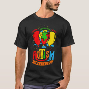 Glückliches Leben Puzzle Autismus-Bewusstsein Lieb T-Shirt