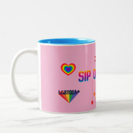 GLÜCKLICHES LEBEN, SCHLUCK DES STOLZES 11oz. Zweif Zweifarbige Tasse
