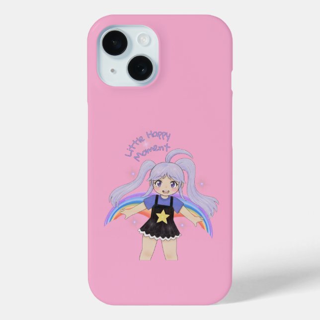 Glückliches Mädchen Handgezeichnete Illustration – Case-Mate iPhone Hülle (Rückseite)