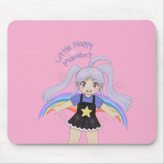 Glückliches Mädchen Handgezeichnete Illustration – Mousepad
