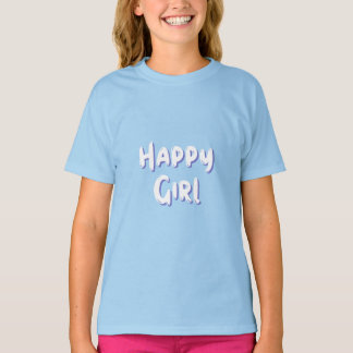 Glückliches Mädchen Süßes Pastell-Kinder-T-Shirt T-Shirt