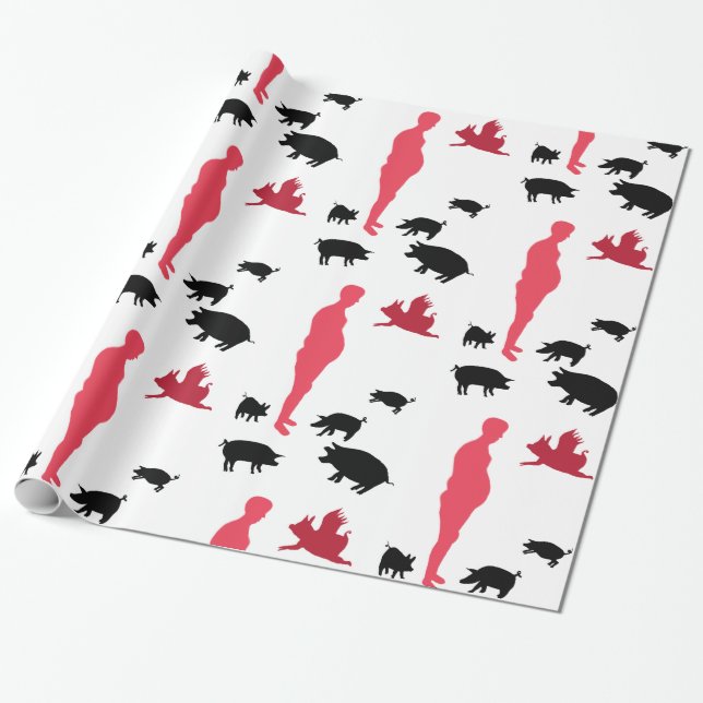 Glückliches Mahlzeit Vegeterian Packpapier (Ungerollt)