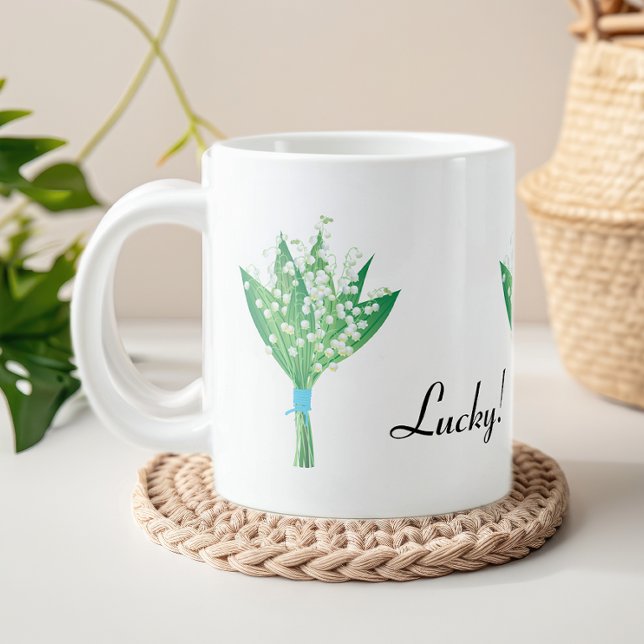 Glückliches Maiglöckchen  Jumbo-Tasse (Von Creator hochgeladen)