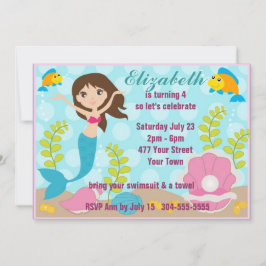Glückliches Meerjungfrau-Pool-Party Einladung