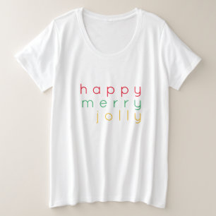 GLÜCKLICHES MERRY JOLLY Women's Plus Size T - Shir Große Größe T-Shirt