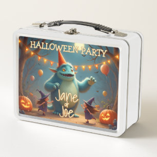 Glückliches Monster-Halloween-Party für Kinder Metall Brotdose