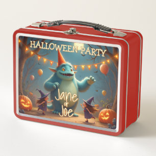 Glückliches Monster-Halloween-Party für Kinder Metall Brotdose