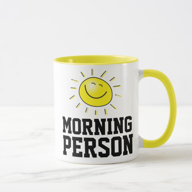 GLÜCKLICHES MORGEN PERSON KAFFEE TASSE (Rechts)