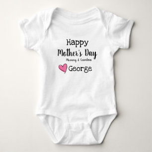Glückliches Mutter-TagesShirt Baby Strampler