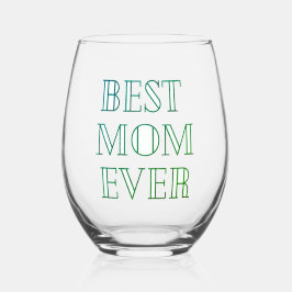 Glückliches Muttertagsgeschenk Weinglas, stemless Weinglas Ohne Stiel