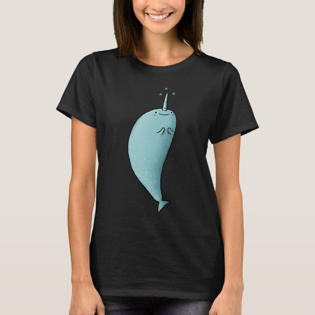 Glückliches Narwal T-Shirt (Vorderseite)