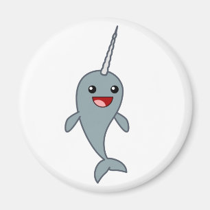 Glückliches Narwhal Magnet