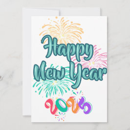 "Glückliches neues Jahr 2025 🎆 Feuerwerke Extrava Feiertagskarte