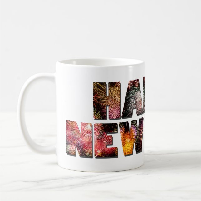 "Glückliches neues Jahr 2025 🎆 Feuerwerke Extrava Kaffeetasse (Links)